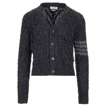 THOM BROWNE Mohair-Wollcardigan mit diagonalem Kabel 23SS 00278 025 49396520