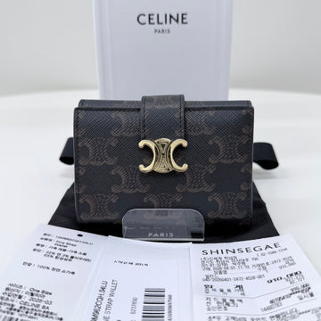 CELINE トリオペ キャンバス ビクトワール レディース 二つ折り財布 157411245