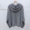 Celine Oversized Wool Ribbed Knit Hoodie Zip-Up 25FW 157413962 [P]
