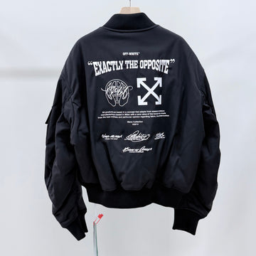 OFF WHITE イグザクトオーバーボンバージャケット ブラック 157414338