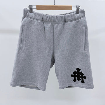 CHROME HEARTS レザーパッチセメタリーペーパージャムパンツグレー 157414437
