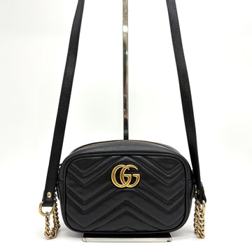 GUCCI Matelassé GG Kamera Bag Crossbody Schwarz 157416621
