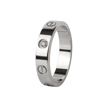Cartier White Gold Mini Love Ring with 1P Diamond Size 48 37279 157446481