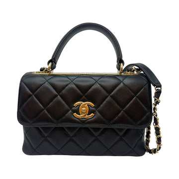 CHANEL Trendy CC Kleine Lammleder Umhängetasche Schwarz A92236 157456438