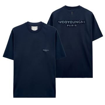 WOOYOUNGMI T-Shirt mit gesticktem Logo hinten in Navy 26SS 157477471
