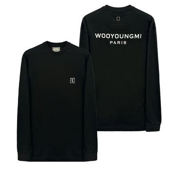 WOOYOUNGMI Langärmliges T-Shirt mit Rückendruck Schwarz W261TS51713B 157478694