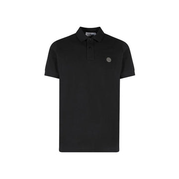 Stone Island Stone 26SS Logo Patch Slim Fit Polo Shirt Black 2200008 S0017 V0029 151198434