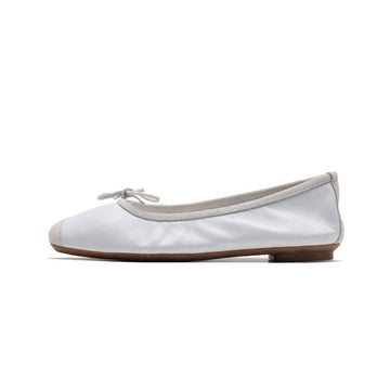 Reqins Harmony Flat Shoes White Leather 152739403