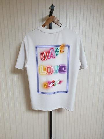 SYSTEM White Wave Love Short Sleeve T-Shirt 157492728