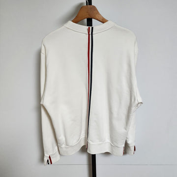 THOM BROWNE Weißes Sweatshirt mit drei Streifen MJT085A 157502711