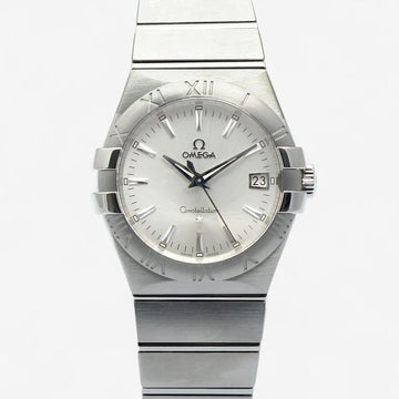 OMEGA Constellation 35 Herren Edelstahl Uhr Silber Prägung Quarz 123.10.35 2012 Garantie Box 157506073