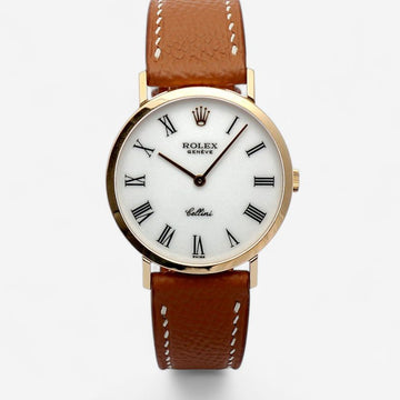 ROLEX Cellini Selini Herren Münz Uhr 4112 Weiß Zifferblatt 32mm Medium Originale Schließe Manuell 1995 157506128