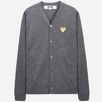 Comme Des Garcons Gold Heart Patch Wool Cardigan stamp: AX N050 051 3 P1N050AZ 3 115530299