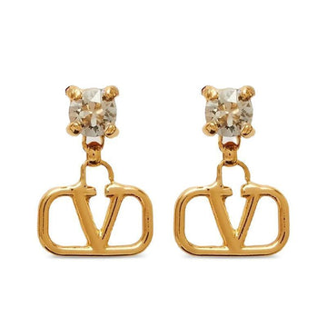 Valentino 26SS Women's Gabardine V Logo Earring Gold 8W2J0H29YCW MH5 155923800
