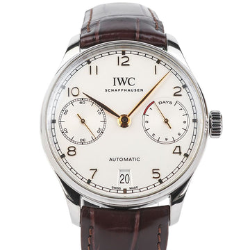 IWC ポルトギーゼセブンデイズゴールドハンズIW500704男性用時計37310 157514447