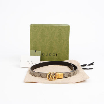 GUCCI リバーシブルシンベルト ベージュ ブラック 157290601