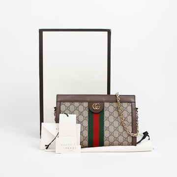 Gucci Ophidia GG Small Shoulder Bag Brown 157293424