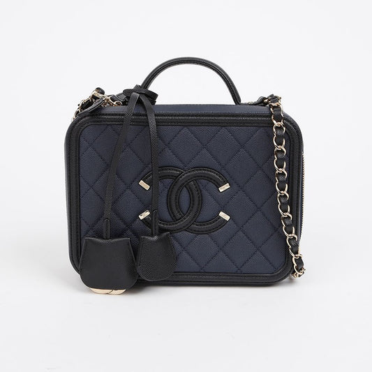CHANEL Kaviar Kosmetiktasche Medium Tote Schultertasche A93343 157298552 [P]