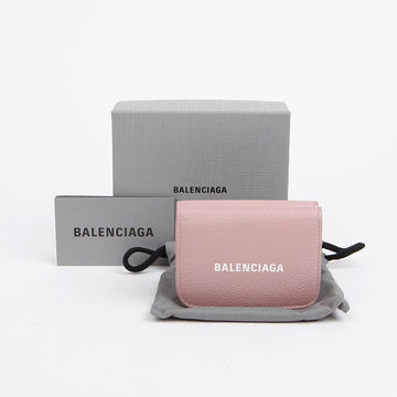 Balenciaga Mini Crocodile Pattern Leather Cash Wallet Pink 157343842
