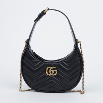GUCCI Marmont Halbtäschchen Schultertasche Schwarz 156721993