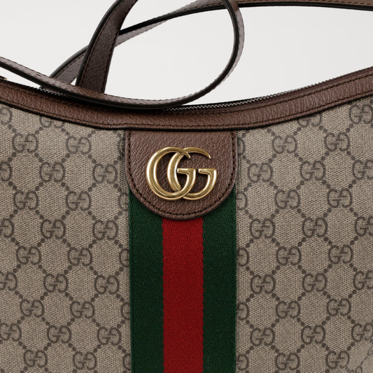 GUCCI Ophidia GG Supreme Canvas Hobo Schultertasche Braun 156516141