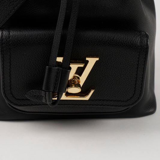 LOUIS VUITTON Bucket Leder Tote Schultertasche Schwarz 156797699