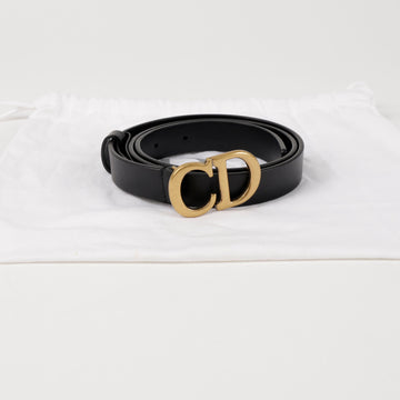 DIOR Sattel Kalbsleder Gürtel Schwarz 157116030