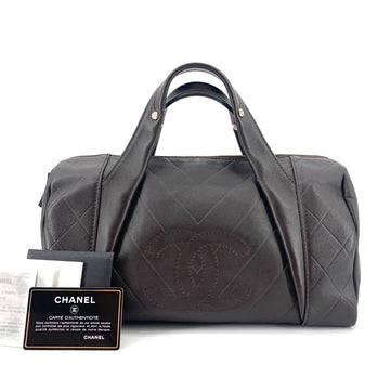 CHANEL Lambskin Bowling Bag Tote Bag Boston Bag 157522958