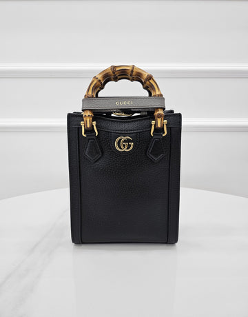 GUCCI Diana Mini Tote Bag Schwarz 739079 157523298