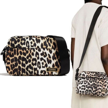 Ganni Leopard Logo Patch Crossbody Bag A5136 943 157523771