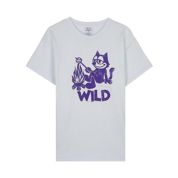 WILD DONKEY WILD FELIX T-SHIRT LIGHT BLUE SS26 157523881