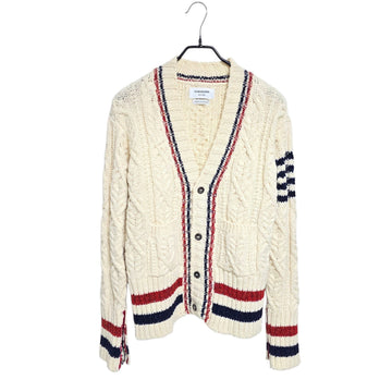 Thom Browne 4-Bar Cable Cardigan 157528313
