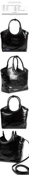 MIU MIU アイビー トート ショルダーバッグ ブラック 5BA284 2IEO F0002 153589219 [P]