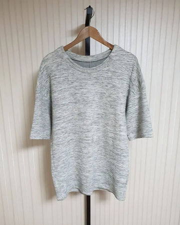 SYSTEM グレー杢オーバーサイズ半袖Tシャツ 95 157531454