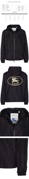 Burberry NEWPORT Back Logo Hooded Jacket Black 25FW 8110236 146284422 [P]