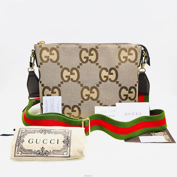 GUCCI GG Supreme Canvas und Ledergürtel Web Crossbody Bag 699130 157547838