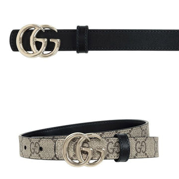GUCCI Beiges Supreme GG Marmont Wende-Ausschnitt-Gürtel 157547966