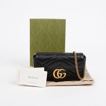 GUCCI Damen GG Marmont Super Mini Matelassé Schultertasche 157314059