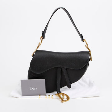 DIOR グレインレザーサドルショルダーバッグ ブラック 157314171