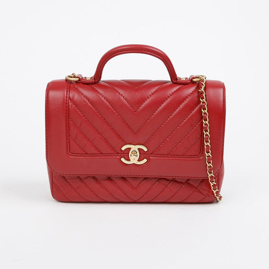 CHANEL Flap Top Handle Tote Shoulder Bag 157315396 [P]