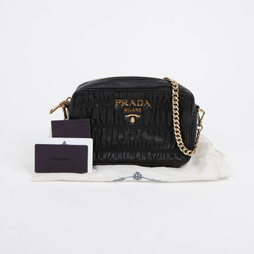 PRADA Gaufre Bandeletta Mini-Crossbody Tasche Schwarz 157404639