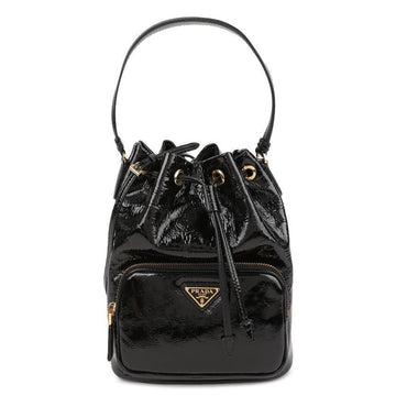 Prada Duet Naplak Patent Bucket Bag 147449486