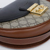 GUCCI Paddle-Lock Kleine Leder-Canvas Schultertasche Schwarz 157315496 [P]
