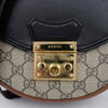 GUCCI Paddle-Lock Kleine Leder-Canvas Schultertasche Schwarz 157315496 [P]