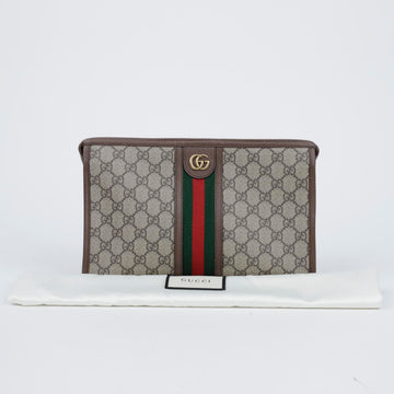 GUCCI オフィディア GG スプリーム コスメティック ケース ブラウン 157363846