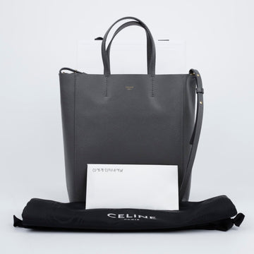 CELINE バーティカルカバススモールトートショルダーバッググレー 157389710