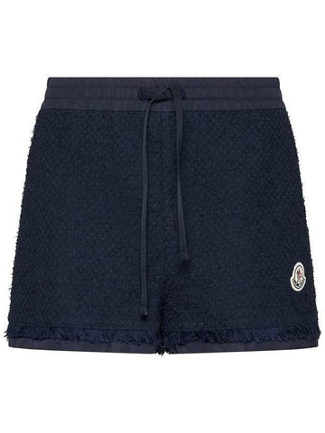 Moncler Logo Patch Cotton Shorts 133040421