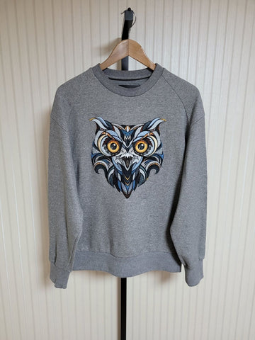 JUUN.J Graue Eule Stickerei Sweatshirt 46 157550584
