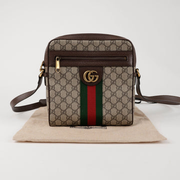 GUCCI Ophidia GG Kleine Umhängetasche Braun Beige 157229293