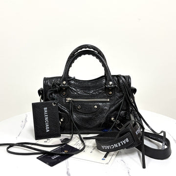 BALENCIAGA Klassische Mini City Motorbag Schwarz (300295) 157550580
